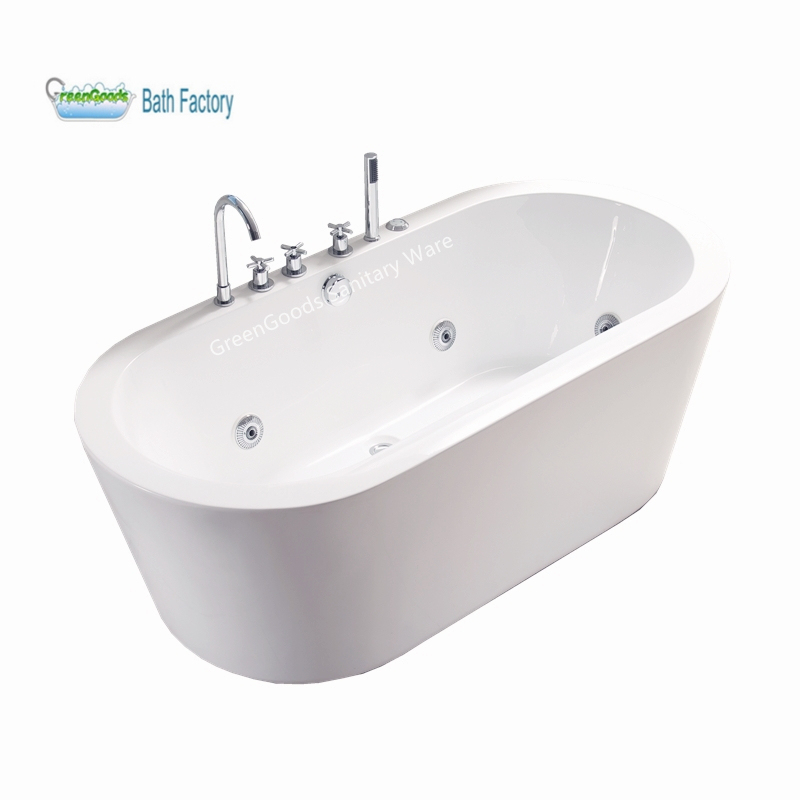 CE Offre Spéciale Douche Écologique Combinaison Une Forme Oblongue Personne Baignoire Jet D'eau Whirlpool Massage Baignoire