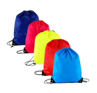 Sac à dos de sport en nylon 210D portable unisexe avec logo personnalisé sac à cordon jaune rangement de chaussures en polyester cadeau publicitaire promotionnel