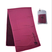 Serviette de sport rafraîchissante en microfibre de polyester, serviettes de sport rafraîchissantes avec logo personnalisé