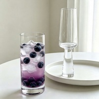 Gobelet en verre de haute qualité au design torche créatif, 335 ml, vaisselle élégante pour la maison, le bar, les mariages et les fêtes