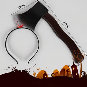 Bandeaux effrayants pour Halloween Couteau sanglant Hache Ciseaux Outil de fixation Casque amusant Costume de Cosplay Décorations de fête d'horreur - Product Image 4