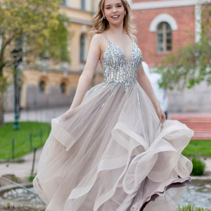 sachin and babi light blue dress Silver Wedding Dresses & Bridal Gowns main image 0