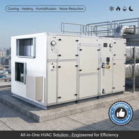 Unité de traitement d'air à récupération d'énergie avec roue thermique et serpentin de refroidissement pour système de ventilation industrielle