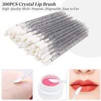 Lippenbürste Einweg-Lipgloss-Stick Lippenstift-Bewerber Kristallgriff Lidschatten Maskenbürste Makeup und Entferner Werkzeug