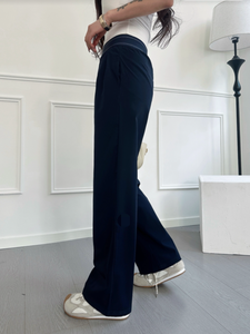 <span class=keywords><strong>Pantalon</strong></span> décontracté vintage pour femme de <span class=keywords><strong>haute</strong></span> qualité, coupe <span class=keywords><strong>large</strong></span>, <span class=keywords><strong>taille</strong></span> élastique, tricoté, ample, amincissant et léger - Product Image 2