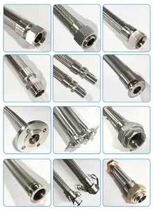 Tuyau PTFE haute performance de 25 mm, construction tressée en acier inoxydable, pression de fonctionnement de 52 Mpa, découpe <span class=keywords><strong>pour</strong></span> la production alimentaire et médicale - Product Image 3