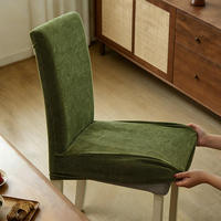 Chaise de salle à manger capitonnée minimaliste moderne, dossier haut en tissu avec pieds en métal noir, mobilier de salon pour la maison