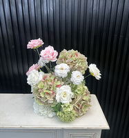 Nouveauté 2027 Centres de table personnalisés Grandes boules de fleurs roses Boule de fleurs rose Topiaire Boule de fleurs géante en soie rose pour mariage