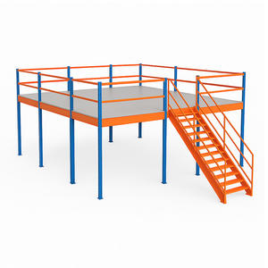 רצפת ביניים למחסן רב-מפלסי כבד |   מדף אחסון פלטפורמה מפלדה לשימוש תעשייתי - Product Image 4