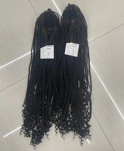 Vivian 30 pouces Box Braid <span class=keywords><strong>avec</strong></span> extrémités bouclées Cordon <span class=keywords><strong>de</strong></span> serrage <span class=keywords><strong>queue</strong></span> <span class=keywords><strong>de</strong></span> <span class=keywords><strong>cheval</strong></span> 220g Premium Fiber Durable Hairstyle pour les femmes noires - Product Image 4