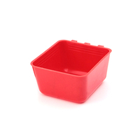 GSF Mangeoire à oiseaux en plastique D-220616 25g 50g Bol recyclé pour l'alimentation, l'arrosage, le perroquet, le pigeon canari et le pinson