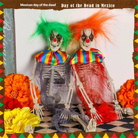 Décorations de Halloween : Crânes, Jour des Morts Mexicain, Joker, Sorcière, Pirate, Squelette, Décoration Maison Hantée, Accessoires de Fête, Modèle 5475
