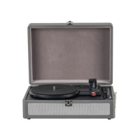 Plattenspieler zum Fabrikpreis mit Eingebauter Batterie, Neuem AUX-Eingang, Bluetooth, USB, SD, 3 Geschwindigkeiten und Stereo-Lautsprechern