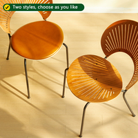Chaise latérale de luxe nordique, en chêne massif de contreplaqué, meuble de maison, salle à manger