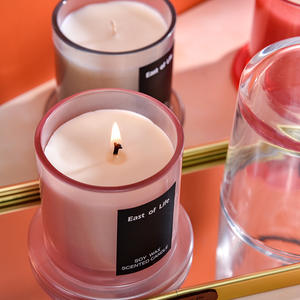 Pot à bougie en verre vide <span class=keywords><strong>de</strong></span> luxe pour la décoration <span class=keywords><strong>de</strong></span> la maison, avec couvercle en forme <span class=keywords><strong>de</strong></span> dôme, pots à bougie en verre, pot <span class=keywords><strong>de</strong></span> bougie - Product Image 2