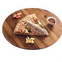 Plateau tournant de rangement en bois d'acacia pour cuisine, plateau de service pour aliments et fromages