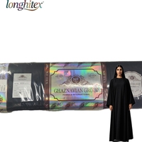 Longhitex harga pabrik 58 "Spun filamen dicelup 100% poliester berat sedang anti-pil tahan kerut jubah Thobe Muslim