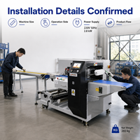 Machine d'emballage automatique professionnelle pour produits de boulangerie, emballage horizontal pour la production en usine