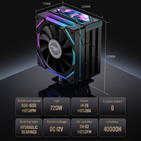 Lovingcool DIY cubierta superior pegatinas de Anime 6 Heatpipes 5V 3pin ARGB Gaming PC CPU ventilador enfriador de aire para refrigeración de procesador