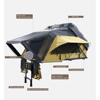 Carpa de Techo Rígida ABS con Apertura Lateral, Toldo de Poliéster 280G 420D, Impermeable y Resistente al Moho, para 2 Personas, RTT
