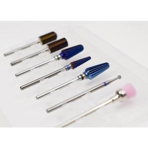 Large Barrel Volcano Cone Flame Smooth Fancy Carbide Professional Efile Nail Drill Bit <strong>Set</strong> <strong>Case</strong> Sanding Band for Finger Foot - Product Image 3