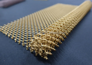 Rideaux en maille métallique à mailles plates tissées pour la décoration de cloisons, restaurants, salons – Tailles personnalisables, découpe/pliage - Product Image 2