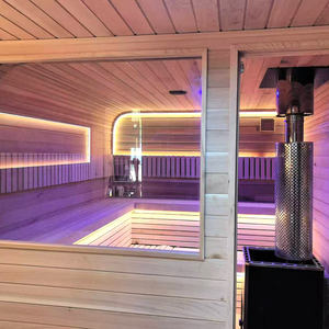 Una <span class=keywords><strong>Sauna</strong></span> <span class=keywords><strong>A</strong></span> <span class=keywords><strong>legna</strong></span> all'aperto portatile popolare di legno per 1-8 persone - Product Image 5