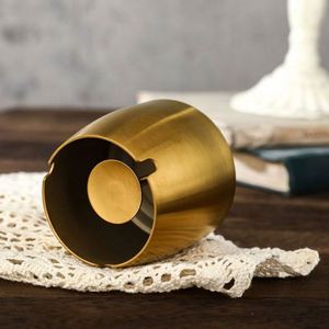 Cenicero de Acero Inoxidable Clásico Personalizable con Logotipo, Grueso, Sin Humo, Fácil de Limpiar, para Cigarros, para Hotel o Bar - Product Image 3