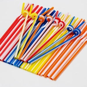 Pajitas Desechables de Colores, Flexibles, para Té con Leche, Jugos y Bebidas, Modelo Hecho de Plástico PP para Alimentos y Bebidas - Product Image 2