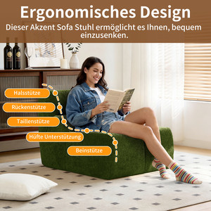 Compressed Sofa Chair in a <b>Box</b> European Warehouse Ready Stock <b>Soft</b> Foam Lazy Couch Modern Single Seat Sofa for Living Room Use - Product Image 2
