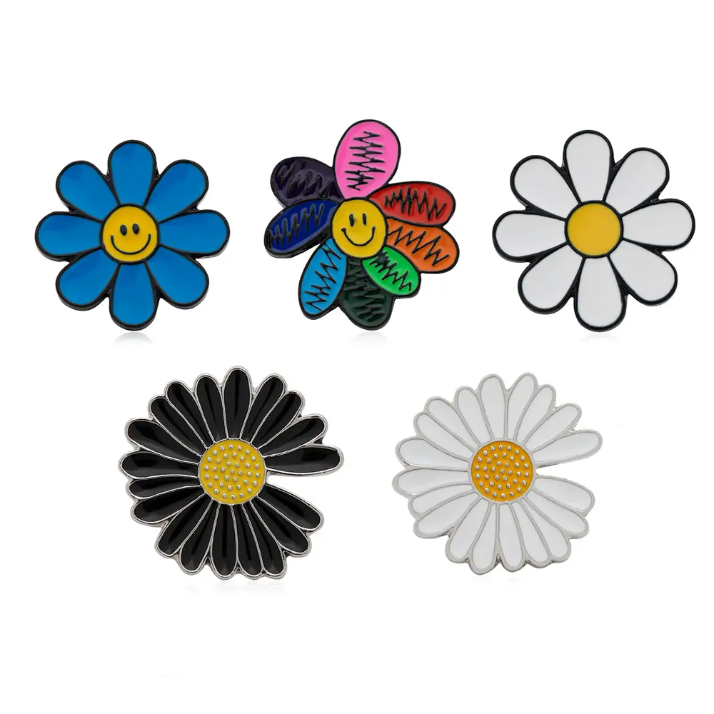 Broche de regalo de planta listo para enviar, insignia de metal de dibujos animados, cuello de solapa, flor personalizada, PIN esmaltado para mujer