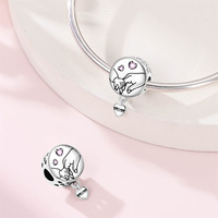 Nouveau style breloques décoratives en argent S925 pour garçon et fille, perles d'affection familiale, accessoires DIY pour bracelets et colliers
