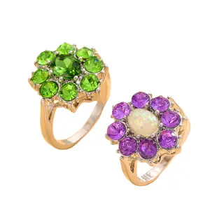 Ювелирные изделия элегантный повседневный модный стиль зеленый бриллиант Циркон 925 стерлингового серебра повседневные женские кольца