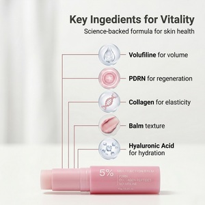 Bálsamo Hidratante para el Cuidado de la Piel, Combate las Líneas Finas de Expresión, Bálsamo Antiarrugas, Barra Hidratante para el Cuidado Facial, Bálsamo Multiusos con Colágeno para Ojos y Labios - Product Image 3