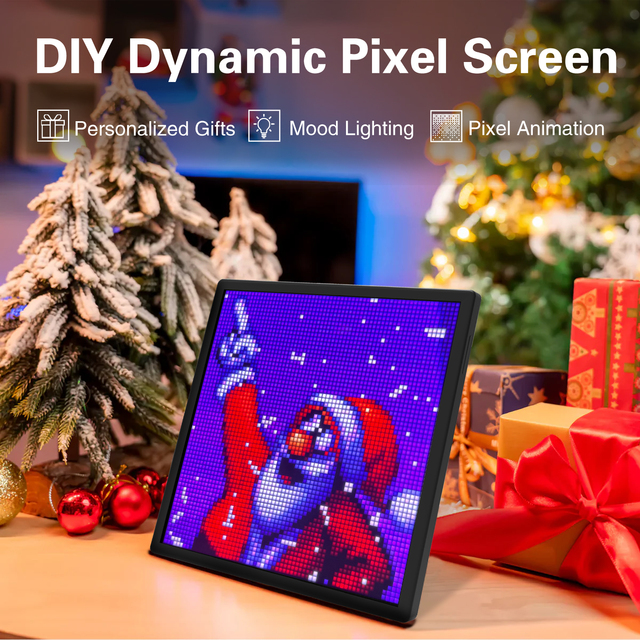 BGZM Connected 64x64 RGB LED Dot Matrix Display Panel 5V for Indoor Decoration and Advertising