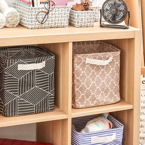 Estante de lona Cesta para guardería Cesta de almacenamiento de tela plegable Cesta de lavandería de algodón para bebés - Product Image 6