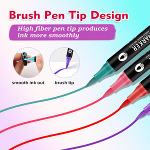 Set di <span class=keywords><strong>Pennarelli</strong></span> <span class=keywords><strong>per</strong></span> Nail Art in Acrilico con Doppia Punta, Penna <span class=keywords><strong>per</strong></span> Decorazione Unghie Non Tossica, Kit <span class=keywords><strong>per</strong></span> Decorazione Unghie Fai-da-Te Senza UV - Product Image 4