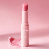Baume à lèvres hydratant brillant PDRN au collagène rose, stick hydratant repulpant, soin des lèvres K-Beauty pour tous types de lèvres 10g