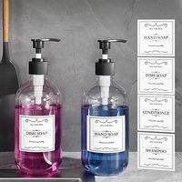 Étiquette brillante résistante à l'eau personnalisée pour bouteille de détergent autocollant d'impression d'étiquette de bouteille de produit de nettoyage de savon liquide