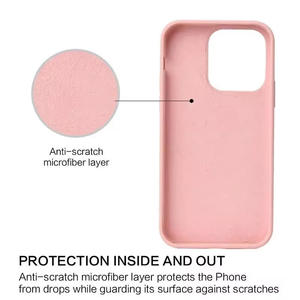 <span class=keywords><strong>Cover</strong></span> per Telefono in Silicone con Interno in Microfibra, Logo Personalizzato, Custodia Posteriore in Silicone per <span class=keywords><strong>iPhone</strong></span> 17 16 15 14 13 12 <span class=keywords><strong>11</strong></span> PLUS PRO MAX, Colori Assortiti - Product Image 4