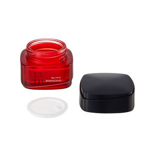 Tùy chỉnh khuôn mặt vuông kem Jar Matte kết thúc phẳng vít cap rượu vang đỏ thời trang trang điểm Lotion chai tùy chỉnh Bao bì thiết lập - Product Image 3