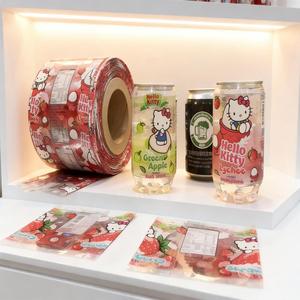 Good Quality Label Customizable Logo PVC Plastic Heat Shrink Wrap Bottle Label Packaging Roll on Labels for Soda Water Beverage