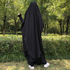 Ensemble deux pièces pour pantalon Niqab avec cordons, grande taille, <span class=keywords><strong>Abaya</strong></span> de prière en Nida de haute qualité, Vêtements musulmans islamiques en gros, Mowing - Product Image 4