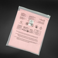 Sacs Ziplock en Plastique CPE Mat Givré Recyclé Certifié GRS avec Logo Personnalisé, Emballage PE à Fermeture Éclair pour Vêtements, Chemises, Chaussures, Fourrures