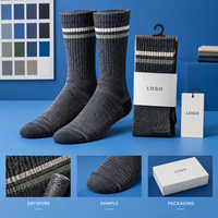 Chaussettes pour hommes en coton et élasthanne, confortables, à bout plat, en coton, coupe ras du cou, couleur anthracite et sauge, tricot côtelé, talon et bout renforcés, tailles graduées