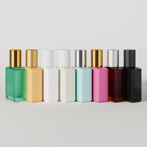 Bouteille d'huile à barbe en verre épais de couleur personnalisée givrée de 1 Oz 50ml 100ml d'huile essentielle carrée avec boîte d'emballage - Product Image 5