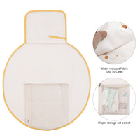 Broderie Diaper Caddy Organisateur Portable Bébé Nécessités Voyage Sac De Rangement avec Motif Imprimé Bébé Matelas À Langer