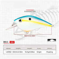 Vente flash - Leurre de pêche flottant de 65 mm et 16,5 g, leurre de pêche artificiel en plastique ABS dur pour la pêche au bar, à la truite et au brochet