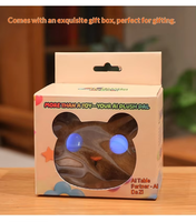Breloque de sac à dos AI Chat duveteux avec yeux lumineux, accessoire de sac, ornement suspendu pour étudiants, navetteurs, échange de fêtes, cadeau fantaisie