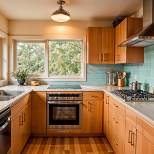 ארונות מטבח מודרניים מעץ יוקרתי עם בסיס כיור מזכוכית, עיצוב צבע מותאם אישית ידידותי לסביבה עבור וילה - Product Image 4